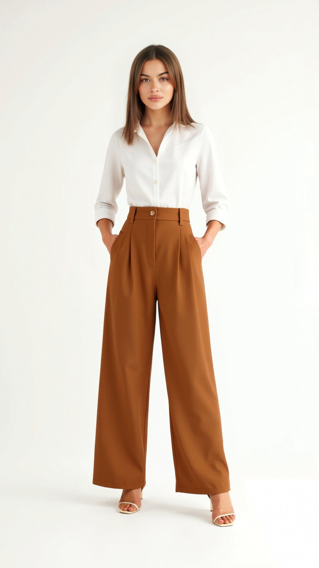 Emma Hose mit weitem Bein