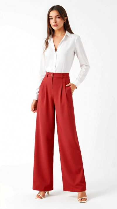 Emma Hose mit weitem Bein