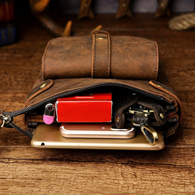 Sawyer | Stylische Vintage-Leder-Gürteltasche für Männer