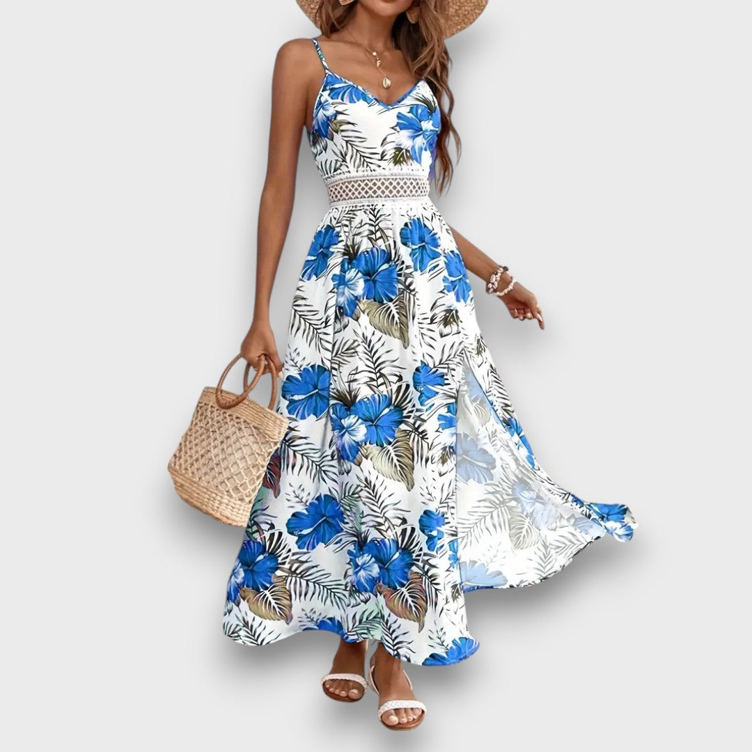 Caliora – Maxikleid mit tropischem Print