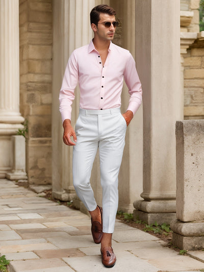 Finn | SlimFit-Stretchhemd in Uni-Farbe