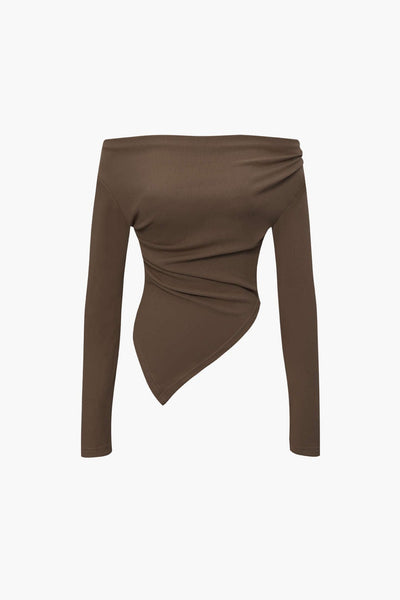 Daniela | Elegantes Zweiteiler-Set mit Asymmetrischem Oberteil & Weiten Hosen