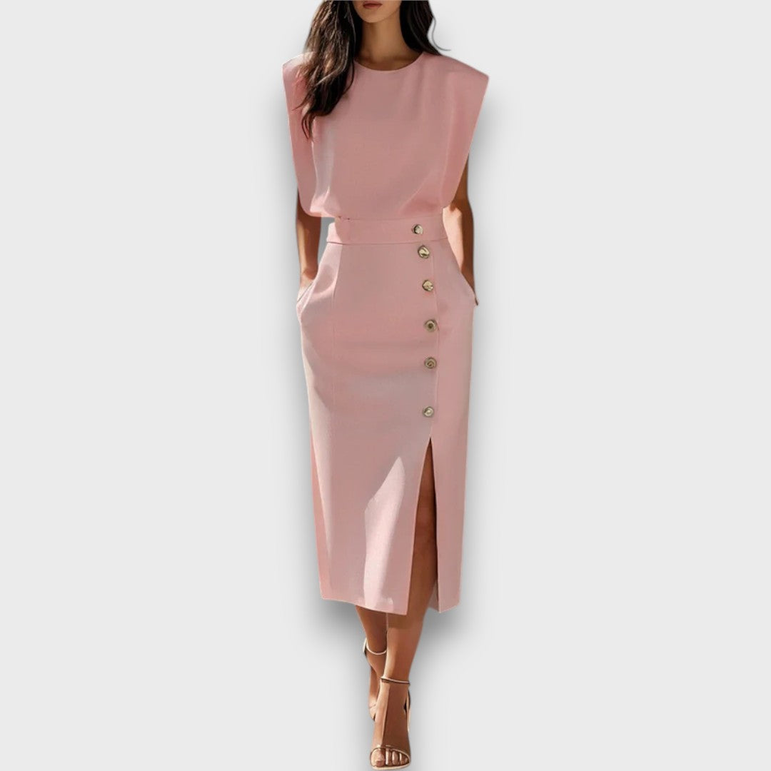 Corvaya – Bleistiftkleid mit Knopfleiste