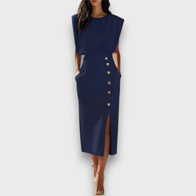 Corvaya – Bleistiftkleid mit Knopfleiste