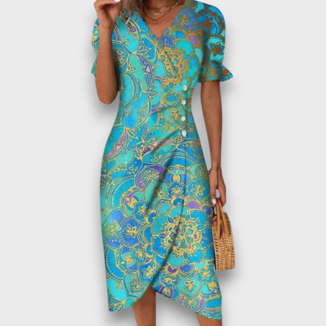 Heliane – Blumiges Midikleid