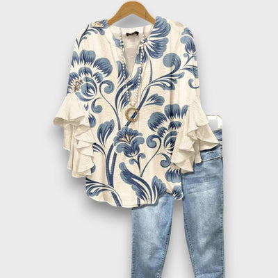 Lunelle – Tagesbluse mit Blumenprint