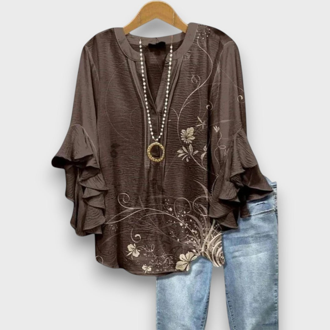 Lunelle – Tagesbluse mit Blumenprint