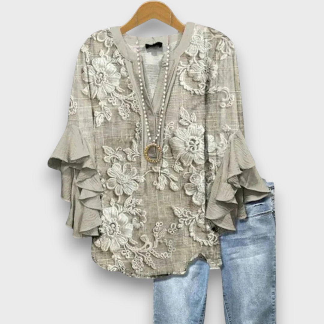 Lunelle – Tagesbluse mit Blumenprint