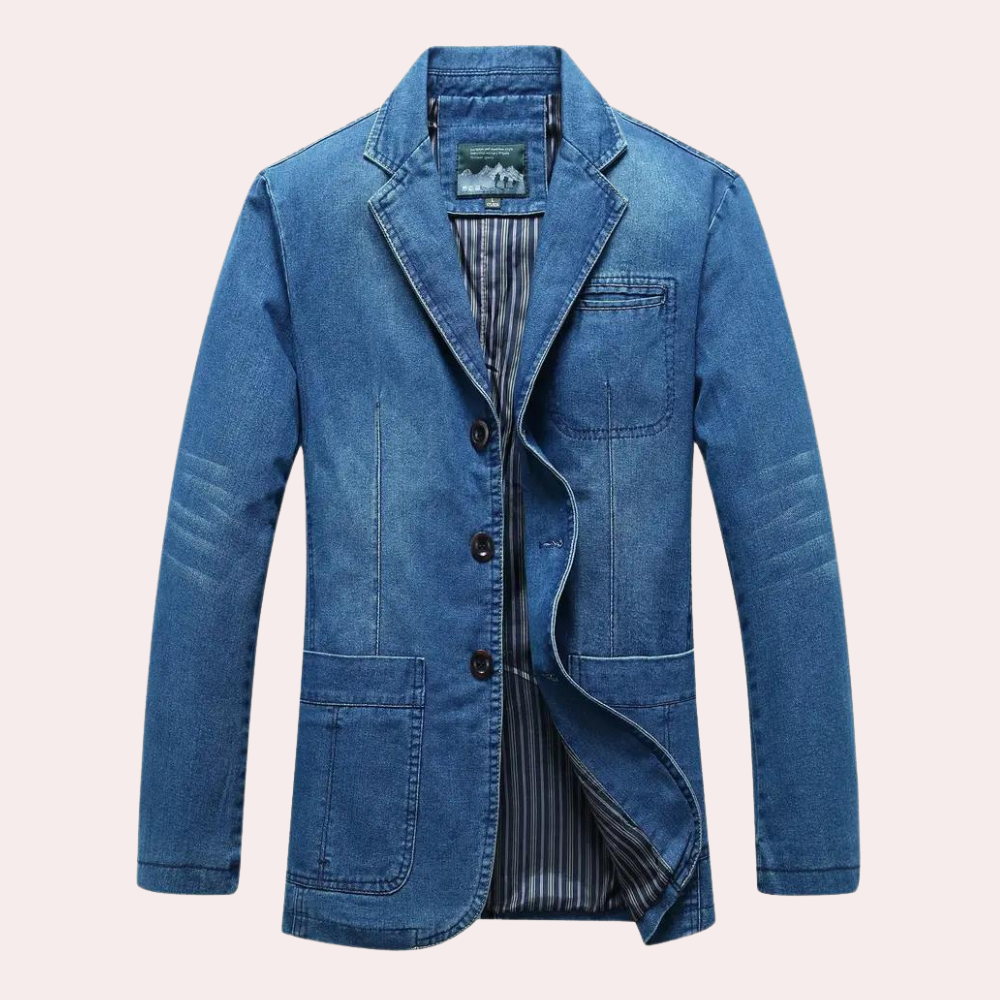 Logan | Zeitloser Denim-Blazer für stilvollen Komfort