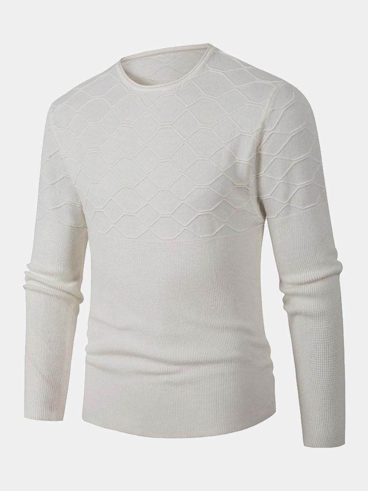 Celzo | Stylischer Slim Fit Strickpullover mit Rundhalsausschnitt
