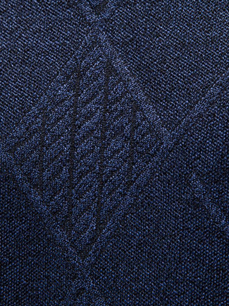 Lester | Stylischer geometrischer Rauten-Muster Strickpullover