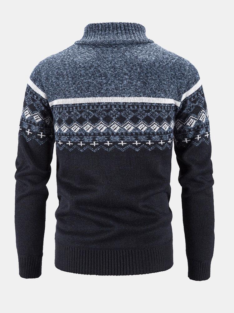 Eldridge | Stylischer geometrischer Reißverschluss-Pullover für Komfort