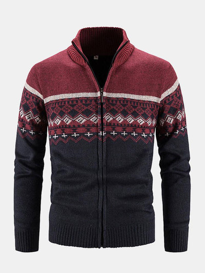 Eldridge | Stylischer geometrischer Reißverschluss-Pullover für Komfort