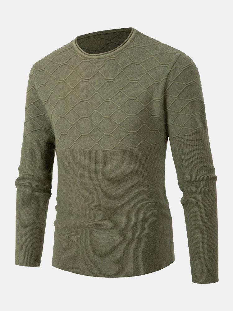 Celzo | Stylischer Slim Fit Strickpullover mit Rundhalsausschnitt
