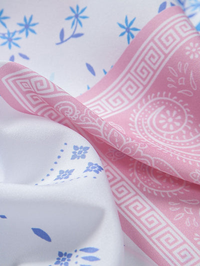 Hemd mit Paisley-Blumendruck und Knopfleiste