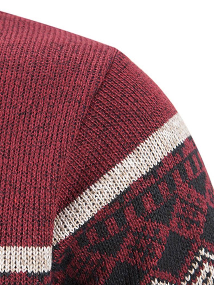 Eldridge | Stylischer geometrischer Reißverschluss-Pullover für Komfort