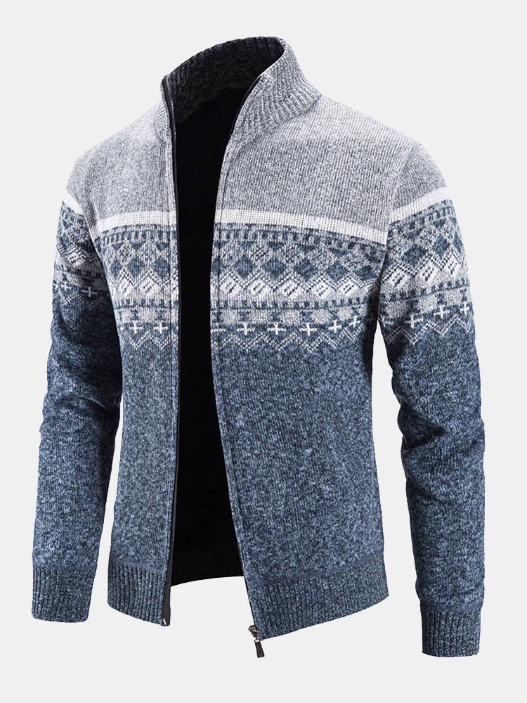 Eldridge | Stylischer geometrischer Reißverschluss-Pullover für Komfort