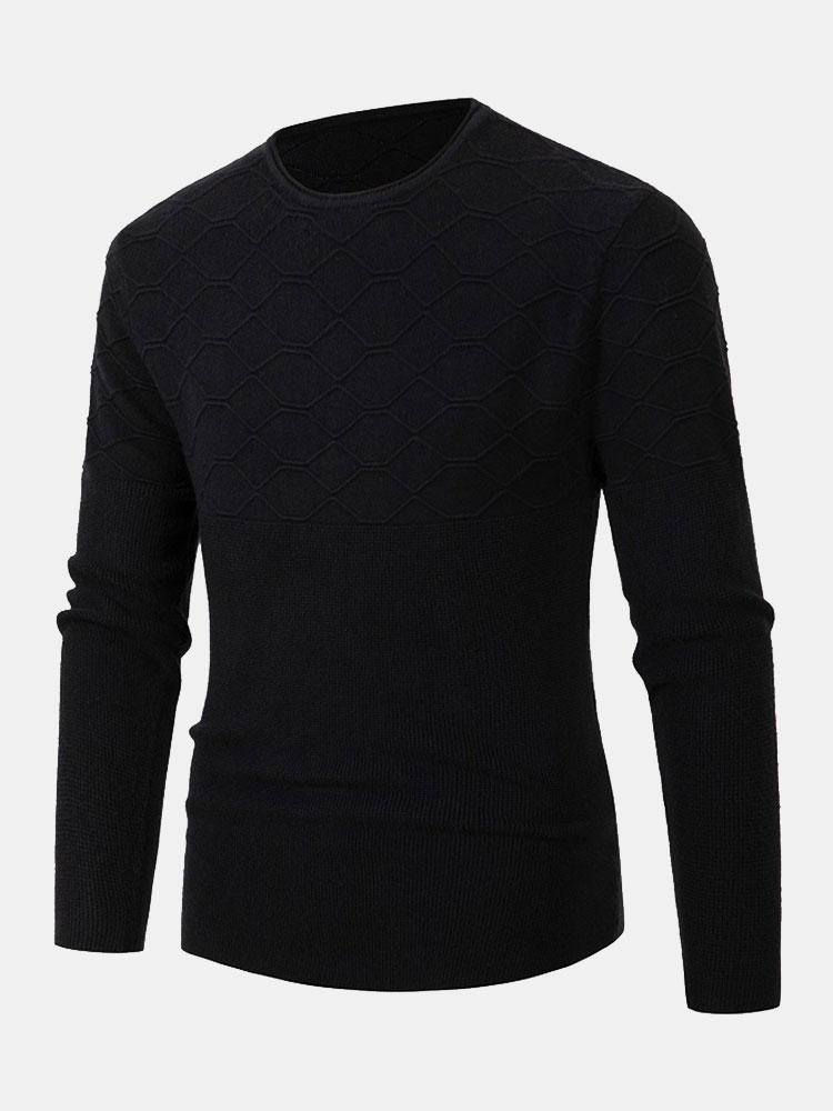 Celzo | Stylischer Slim Fit Strickpullover mit Rundhalsausschnitt