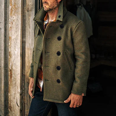 Zweireihiger Mantel mit Revers für Herren