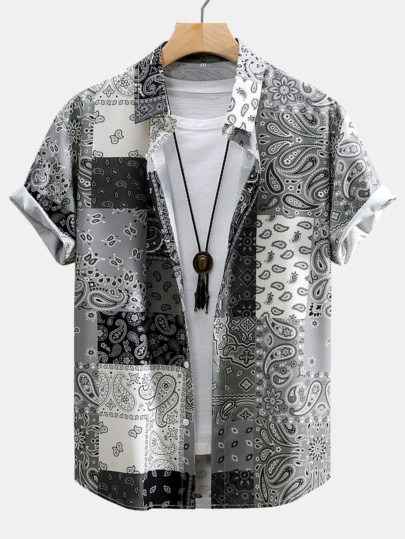 Hemd mit Paisleymuster und Knopfleiste