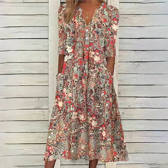 Sommerkleid Im Bohemian Stil Für Damen | Midi
