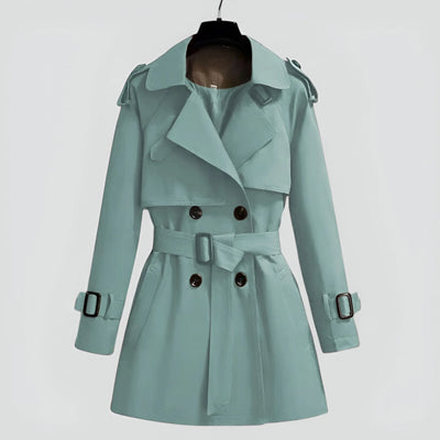 Klassischer Damen Trenchcoat mit Gürtel und Knöpfen