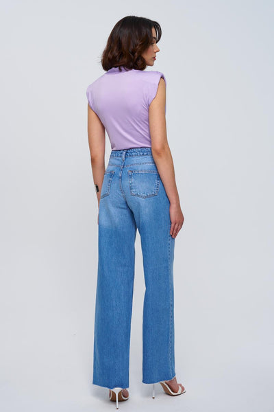 Tilda | Lila Bodysuit mit eleganter Drapierung