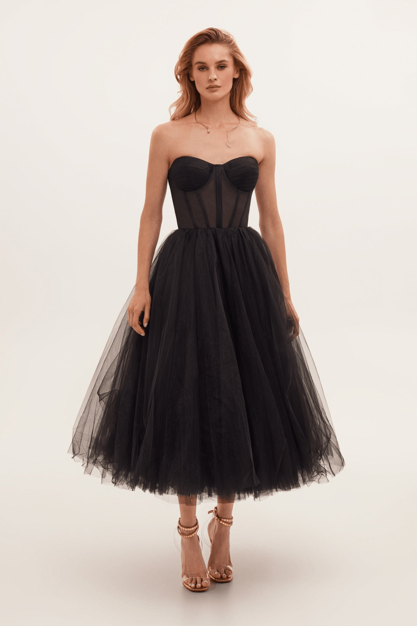 Schwarzes Bustierkleid | Tüll | Dramatisch und Elegant