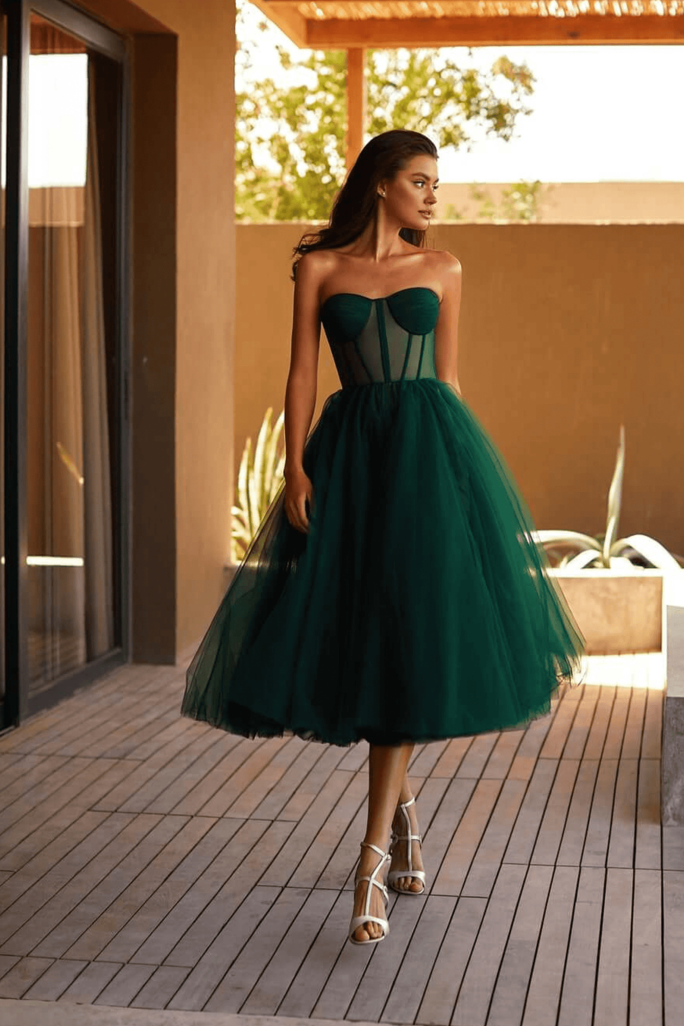 Schwarzes Bustierkleid | Tüll | Dramatisch und Elegant