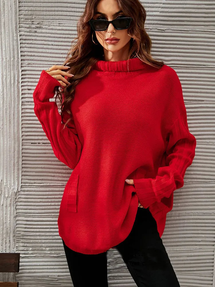 Rotem Stil - Übergroßer Rollkragenpullover für Komfort
