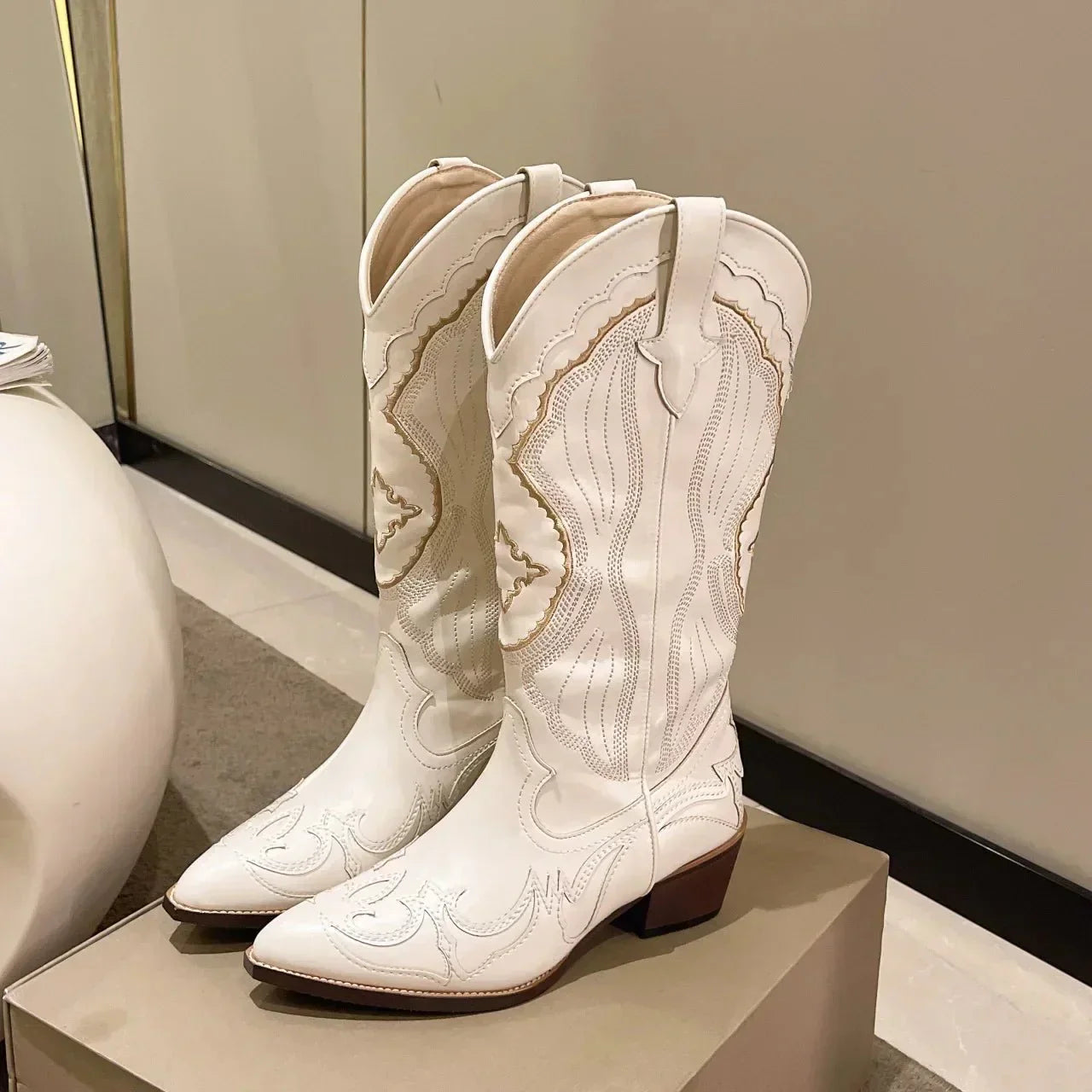 Cowboystiefel im Western-Stil für Damen | Wadenlang
