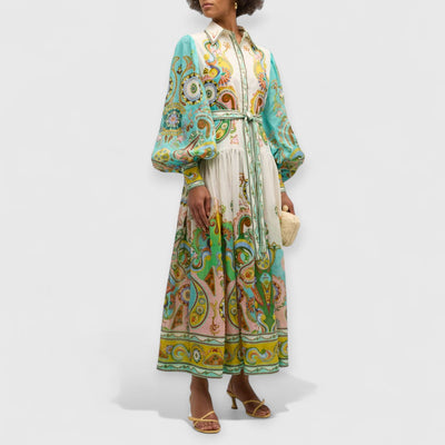 Rhea | Midikleid mit Ballonärmeln