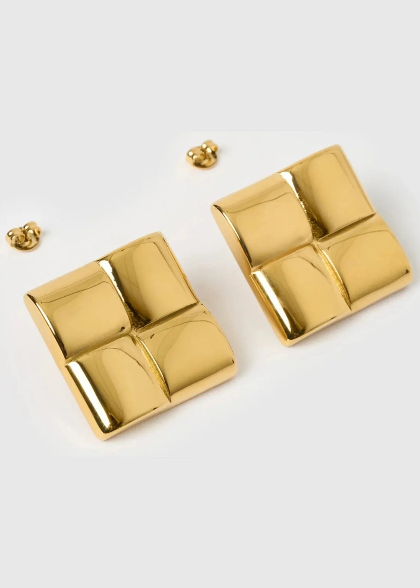 Maya | Glänzende Gold-Ohrringe