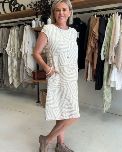 Dorothee – Weiches Baumwollkleid Mit Seitentaschen