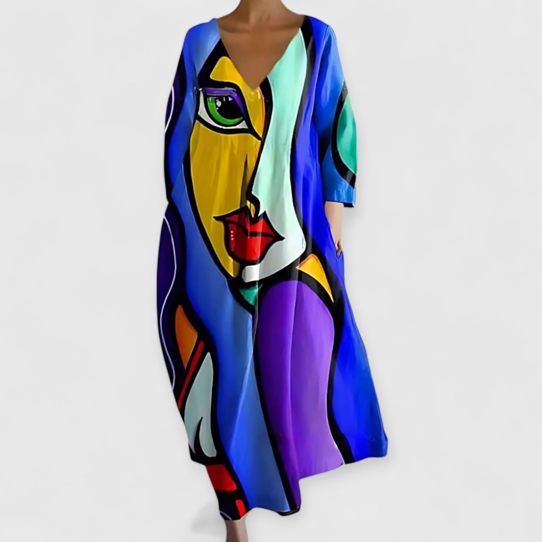 Maya | Kleid Premium Elegant V-Ausschnitt