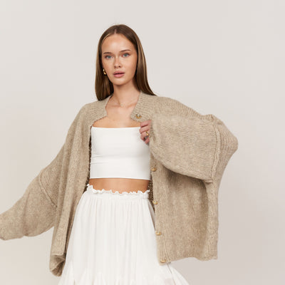 Bella | Übergroße Strickjacke