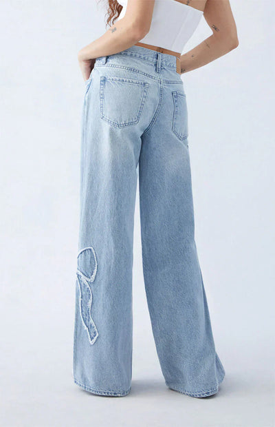 Yasmin | Bow Baggy Jeans