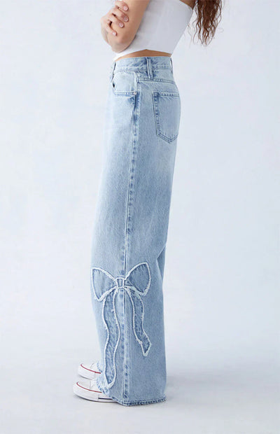 Yasmin | Bow Baggy Jeans