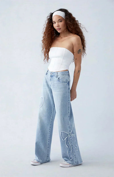 Yasmin | Bow Baggy Jeans