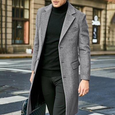 Moss - Eleganter City-Mantel Slim-Fit-Revers für Herren