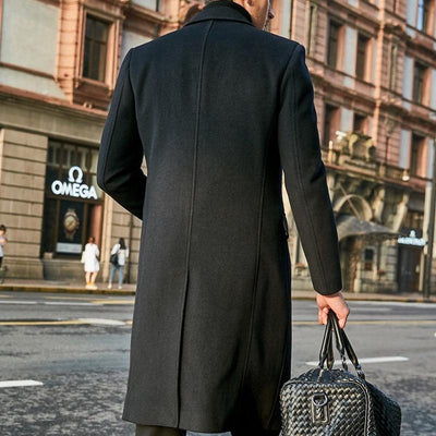 Moss - Eleganter City-Mantel Slim-Fit-Revers für Herren