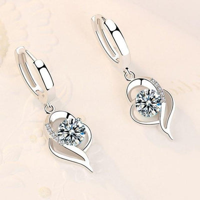 Florale Ohrringe aus 925 Sterling Silber und Zirkonia