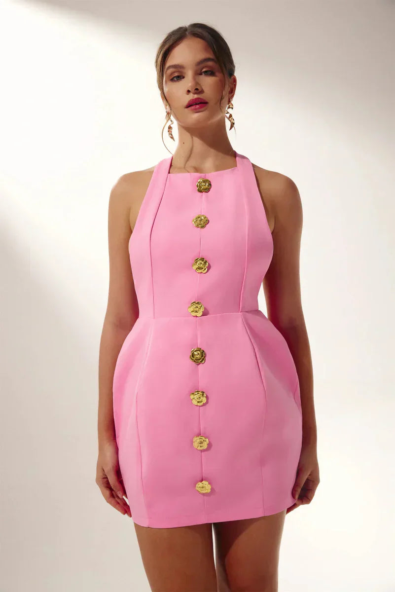 Marlene | Halter Rückenfreies Minikleid