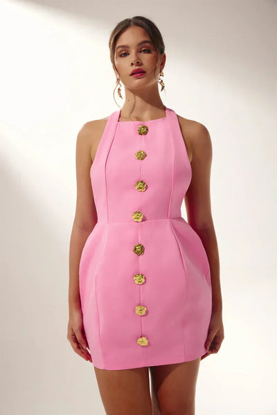 Marlene | Halter Rückenfreies Minikleid