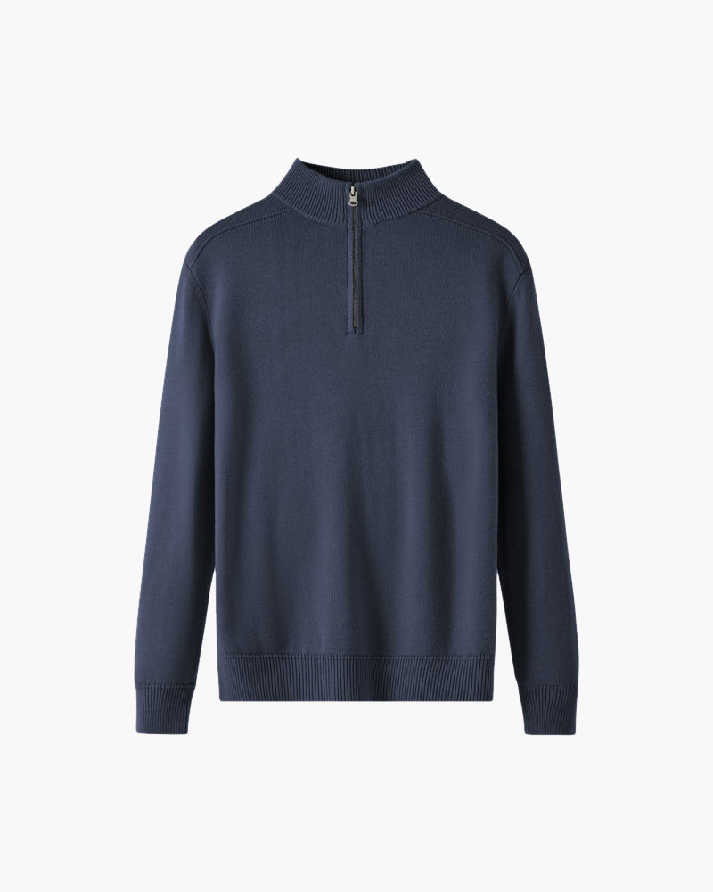 Weston | Half Zip Stehkragen Herrenpullover aus Merinowolle
