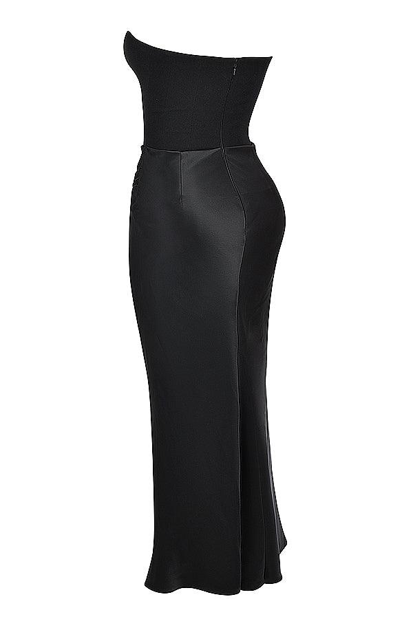 Ezra - Elegantes trägerloses Korsett Maxikleid