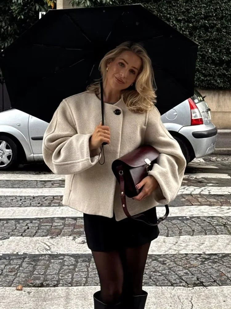 Silene | Kurzjacke Mit Rundhalsausschnitt