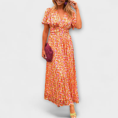 Elsie - Zeitloses V-Ausschnitt Kleid