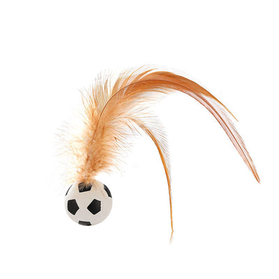 Begrenzte Zeit 50% Rabatt Interaktiver Hüpfball für Katzen mit Federn