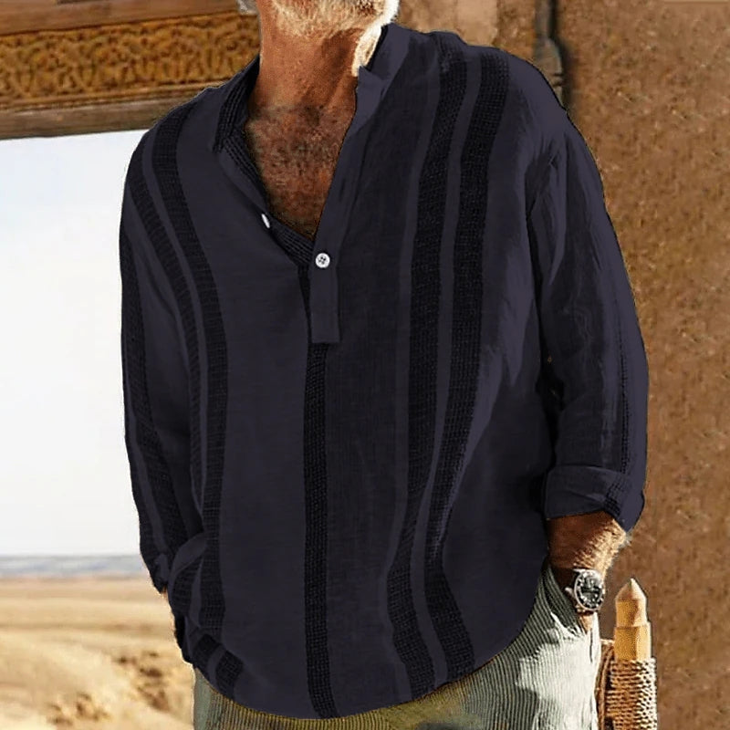 Yano - Leinenhemd Herren Vintage